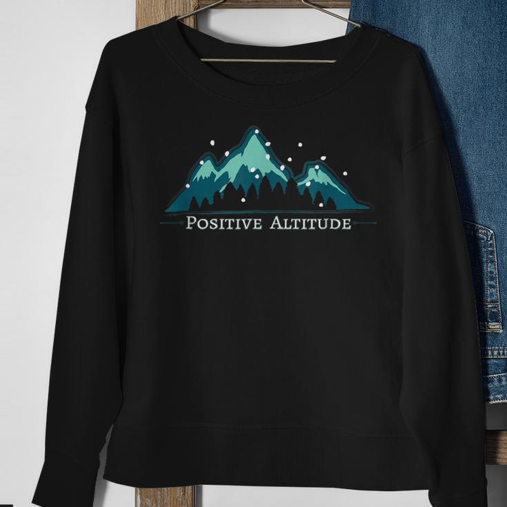 Positive Altitude Mountain Climbing Sweatshirt Gifts for Old Women