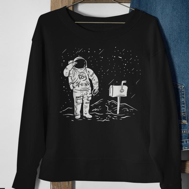 Postal Worker For Delivery Mailman Astronaut Sweatshirt Gifts for Old Women
