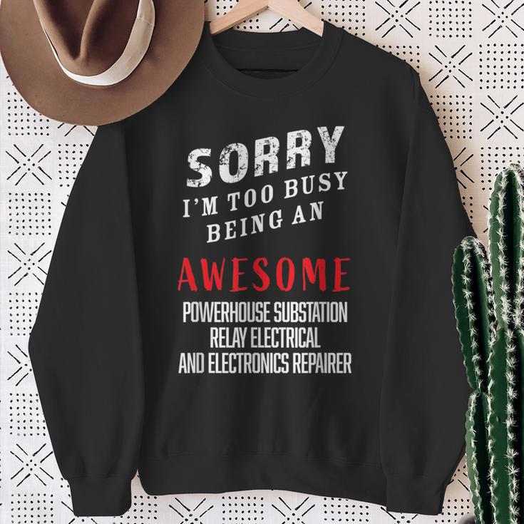 Powerhouse Substation Relay Electrical Electronics Repairer Sweatshirt Gifts for Old Women