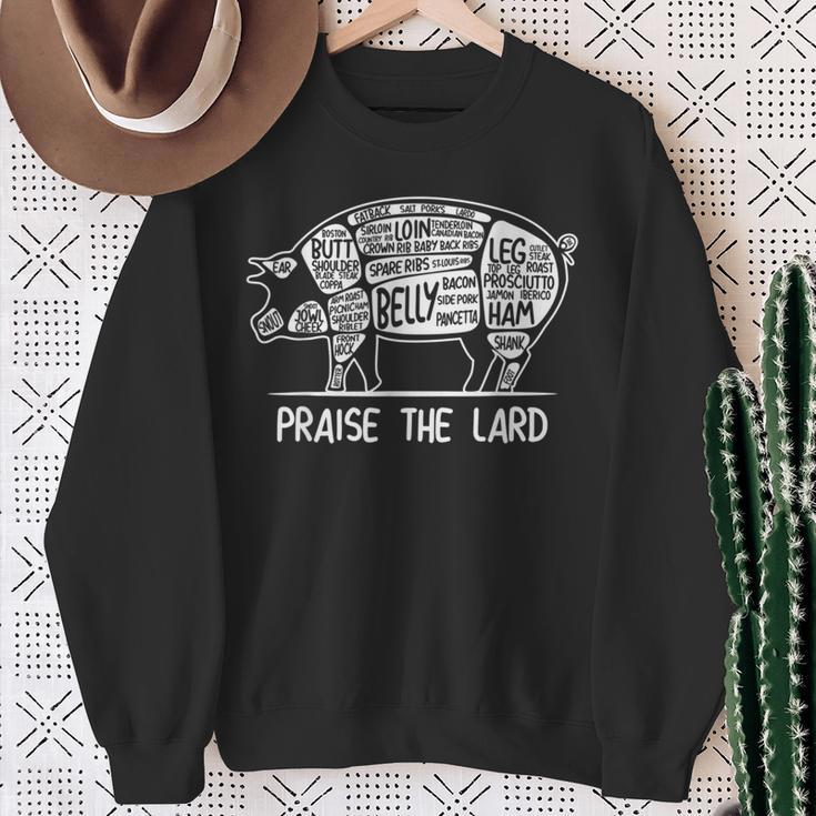 Praise The Lard Pork Bacon LoverSweatshirt Gifts for Old Women