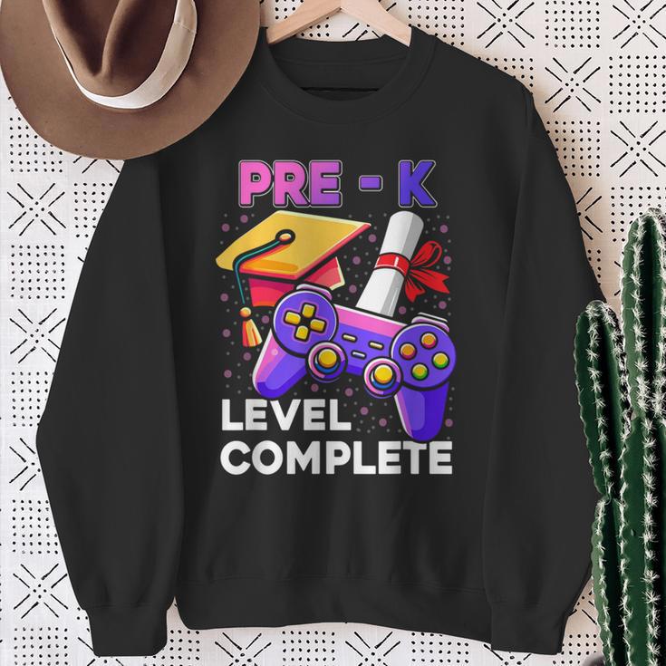 Prek Level Complete Gamers Last Day Of Pre K Graduate Sweatshirt Gifts for Old Women