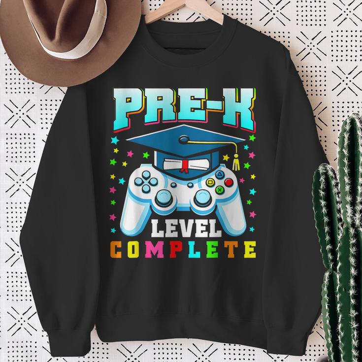 Prek Level Complete Pre K Last Day Of School Gamers Sweatshirt Gifts for Old Women