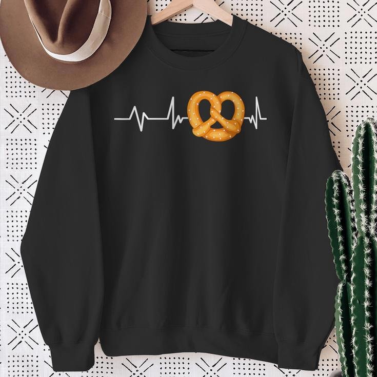 Pretzel Heartbeat Pretzel Sweatshirt Geschenke für alte Frauen