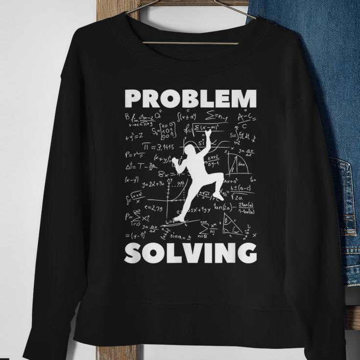 Problem-Solving-Climber Rock-Climbing-Bouldering-Pun Sweatshirt Gifts for Old Women