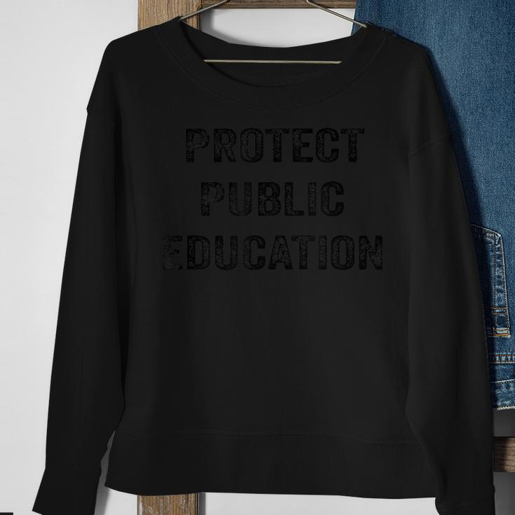 Protect Public Education Public School Teacher Sweatshirt Gifts for Old Women