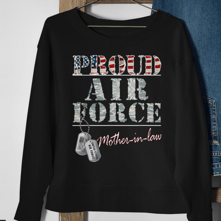 Proud Air Force Motherinlaw American Veteran Military Sweatshirt Gifts for Old Women
