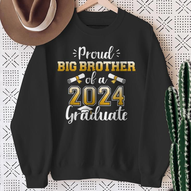 Proud Big Brother Of A Class Of 2024 Graduate For Graduation Sweatshirt Gifts for Old Women