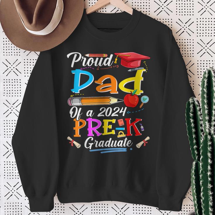 Proud Dad Of A 2024 Pre-K Graduate Family Lover Sweatshirt Gifts for Old Women