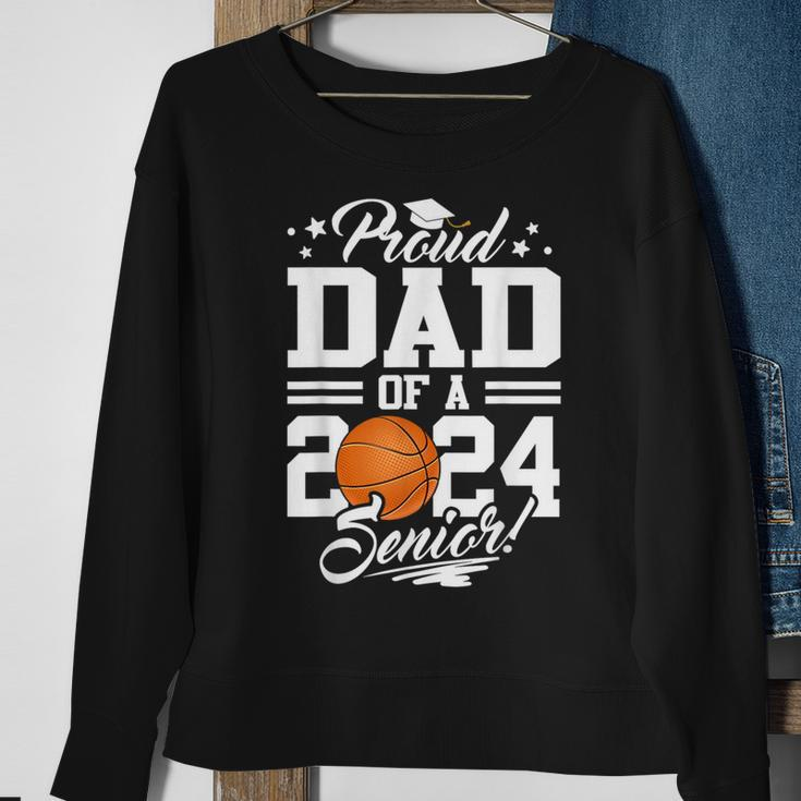 Proud Dad Of A 2024 Senior Basketball Graduation Sweatshirt Gifts for Old Women