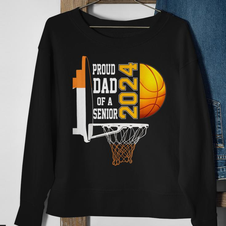Proud Dad Of A Basketball Senior 2024 Sweatshirt Gifts for Old Women