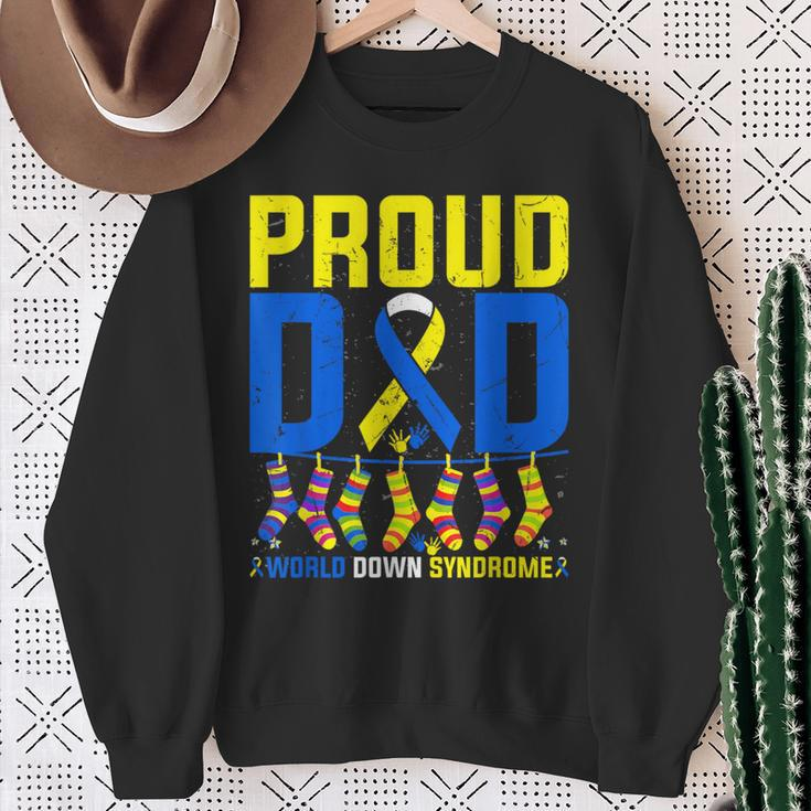 Proud Father World Down Syndrome Dad 2024 Sweatshirt Gifts for Old Women