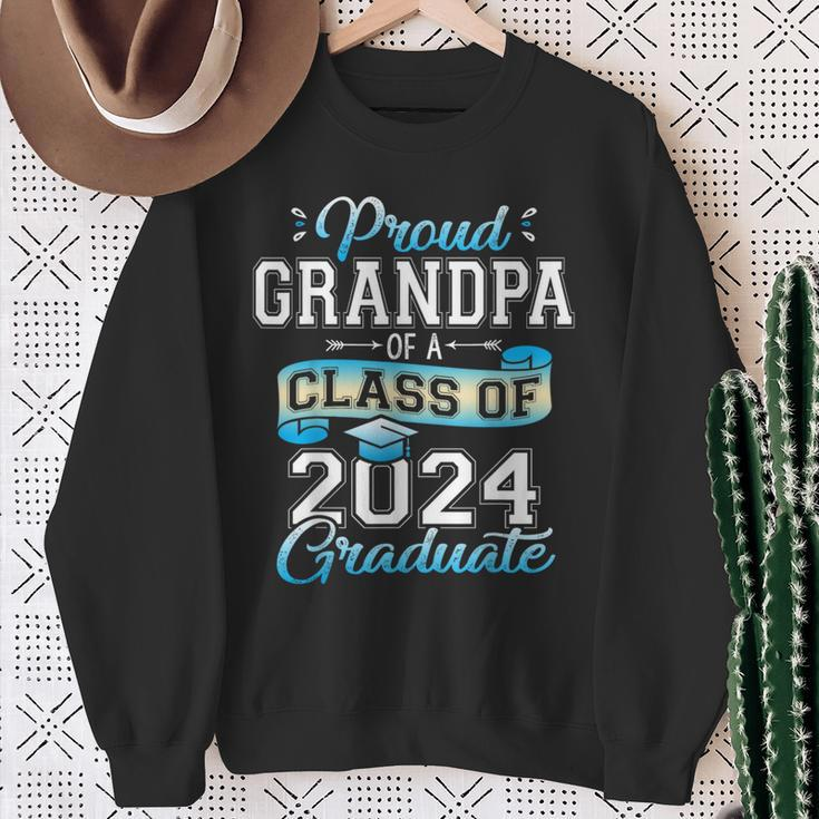 Proud Grandpa Of A Class Of 2024 Graduate Senior 2024 Sweatshirt Gifts for Old Women