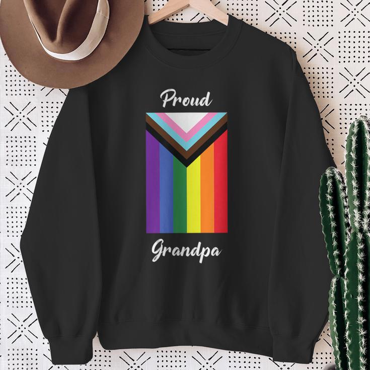 Proud Grandpa Gay Pride Progress Lgbtq Lgbt Trans Queer Sweatshirt Gifts for Old Women