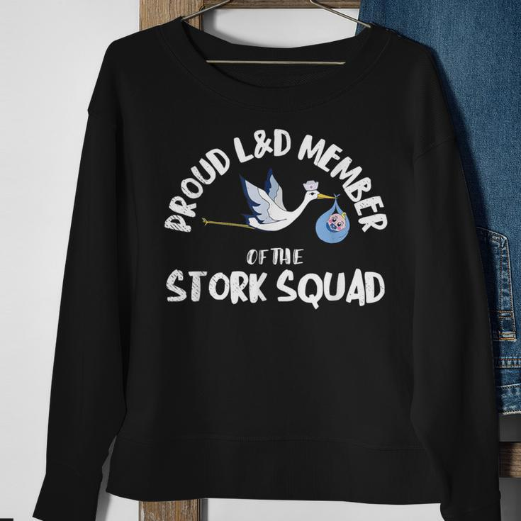 Proud L&D Member Of The Stork Squad Labor & Delivery Nurse Sweatshirt Gifts for Old Women