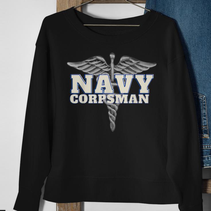 Proud United States Of America Navy Corpsman Sweatshirt Gifts for Old Women