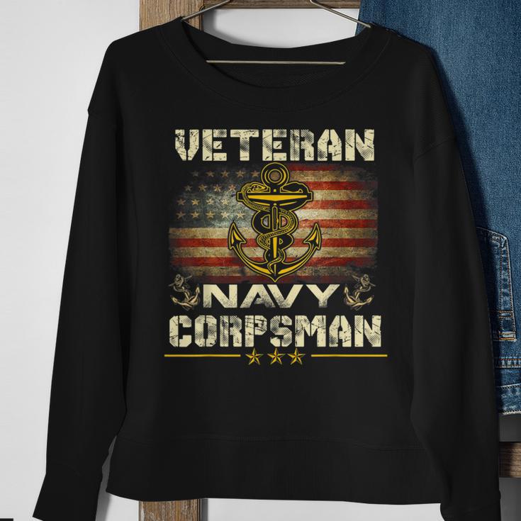 Proud Veteran Navy Corpsman For Men Sweatshirt Gifts for Old Women