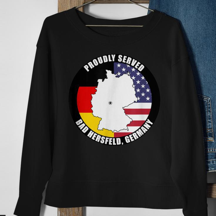 Proudly Served Bad Hersfeld Germany Military Veteran Army Sweatshirt Gifts for Old Women