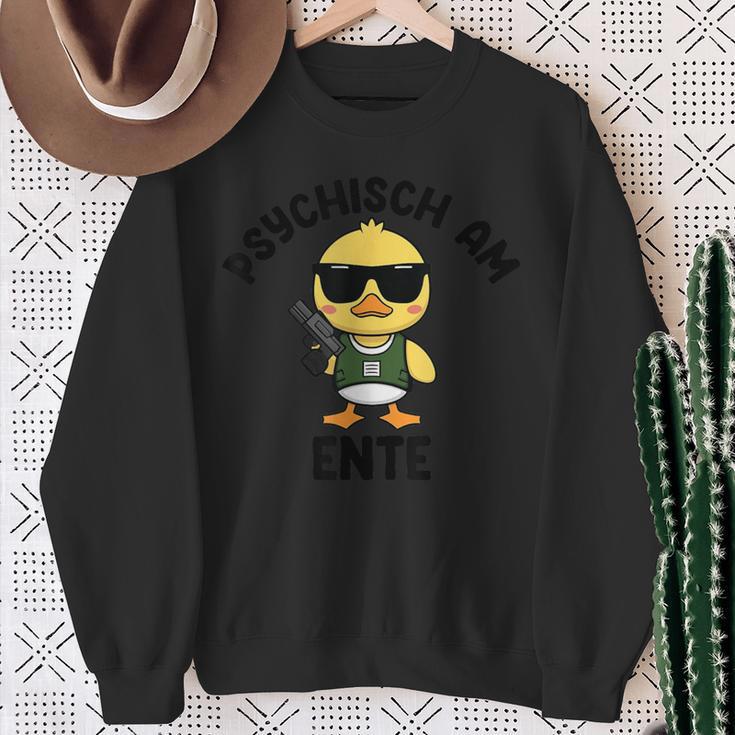 Psychisch Am Ente Gray Sweatshirt Geschenke für alte Frauen