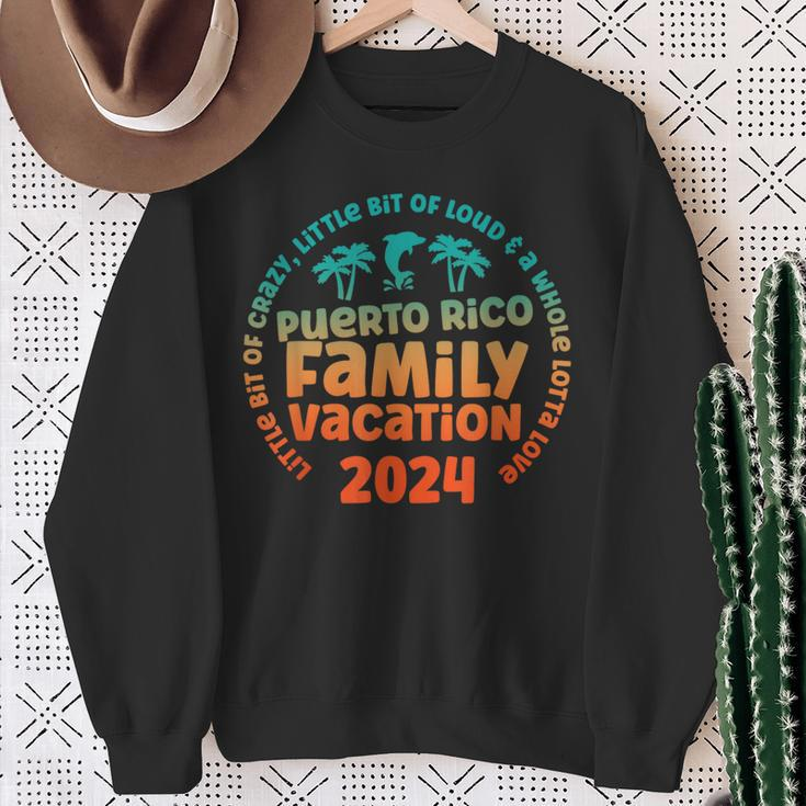 Puerto Rico Family Vacations Trip 2024 Little Bit Of Crazy Sweatshirt Gifts for Old Women