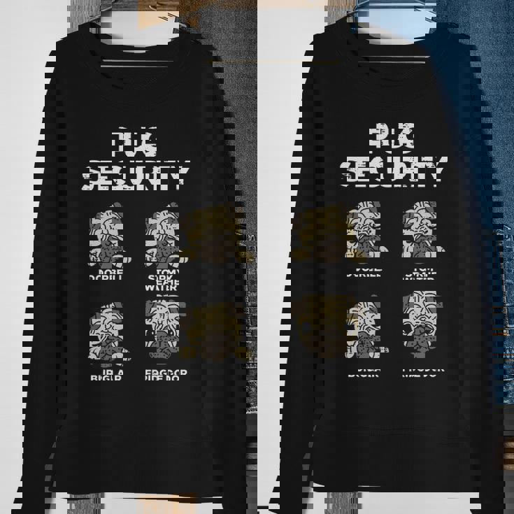 Pug Security Animal Pet Dog Lover Owner Sweatshirt Gifts for Old Women