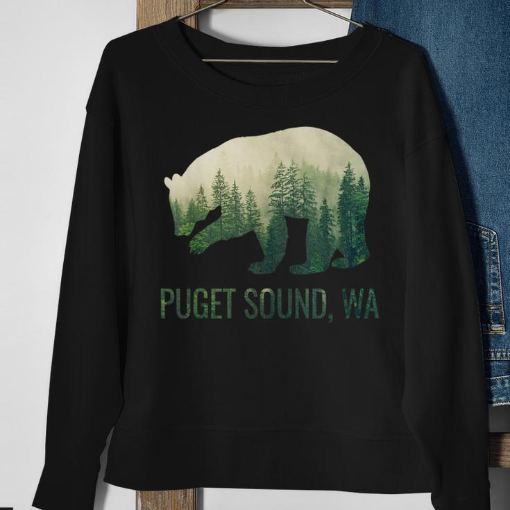 Puget Sound Bear State Of Washington Pacific Nw Wildlife Sweatshirt Gifts for Old Women