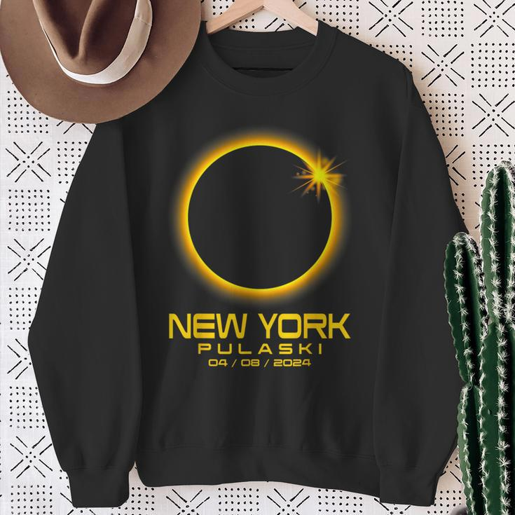 Pulaski New York Ny Total Solar Eclipse 2024 Sweatshirt Gifts for Old Women