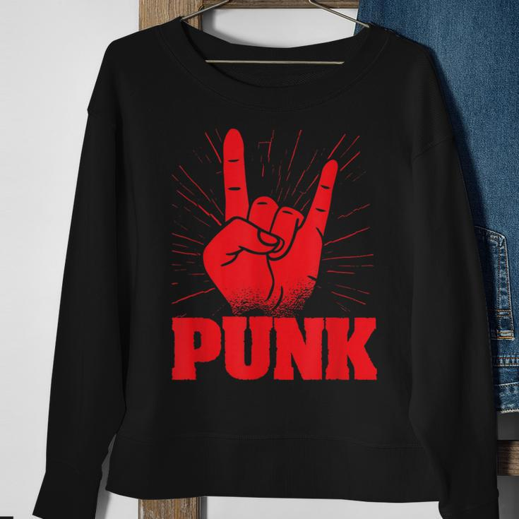 Punk Mohawk Punk Rocker Punker Black Sweatshirt Geschenke für alte Frauen