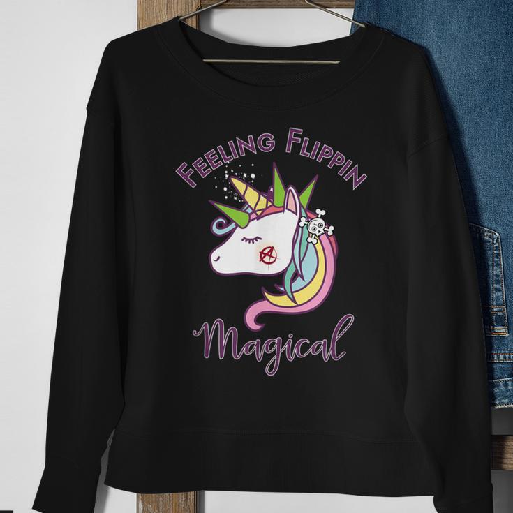 Punk Rock Anarchy Unicorn Sweatshirt Gifts for Old Women