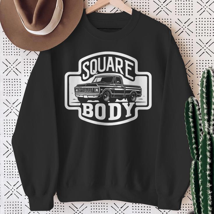 Quadratische Karosserie Für Alten Hubwagenfahrer Sweatshirt Geschenke für alte Frauen