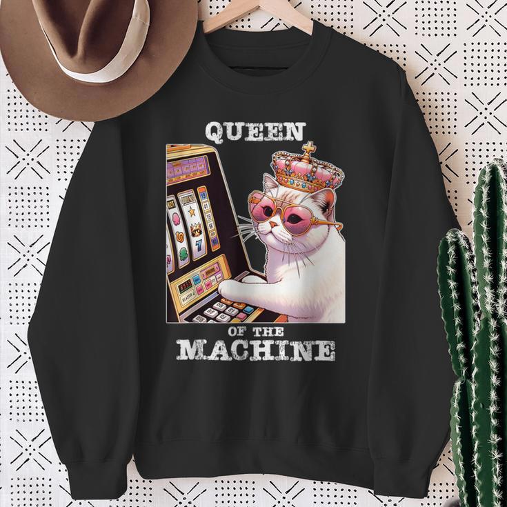 Queen Of The Slot Machine Casino Gambling Lover Sweatshirt Gifts for Old Women