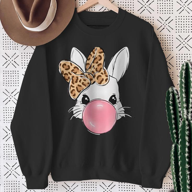 Rabbit Leopard Girls Sweatshirt Gifts for Old Women