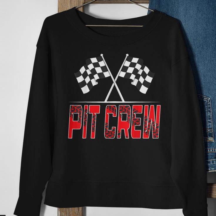 Race Car Birthday Party Racing Family Pit Crew Parties Sweatshirt Gifts for Old Women