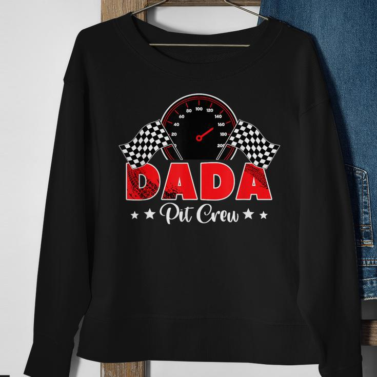 Race Car Racing Family Dada Pit Crew Birthday Party Sweatshirt Gifts for Old Women