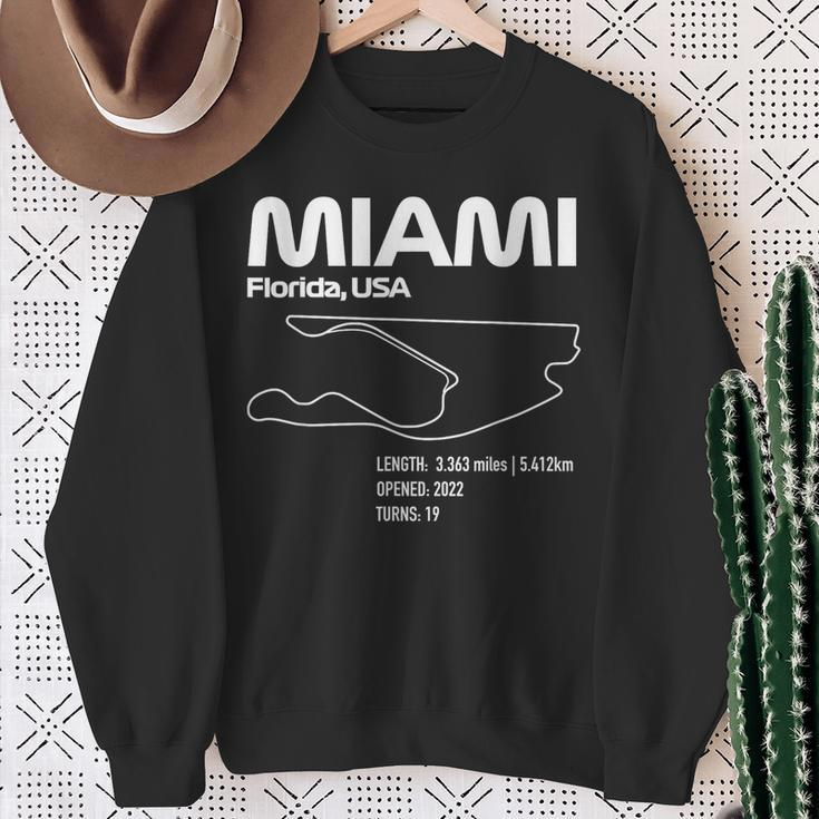 Race Track In Miami Formula Racing Circuits Sport Sweatshirt Gifts for Old Women