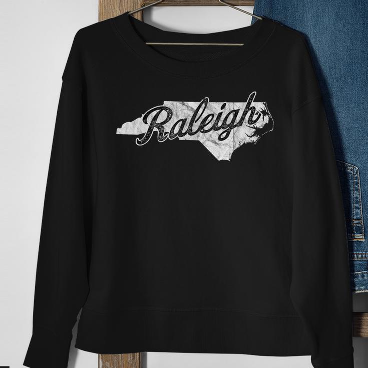 Raleigh North Carolina Map Nc Home Sweatshirt Gifts for Old Women