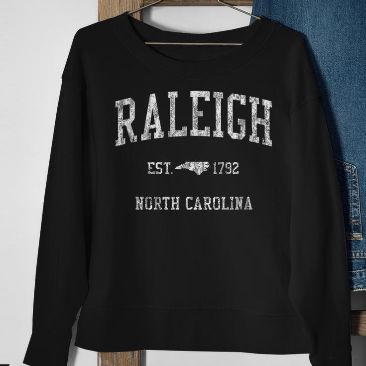 Raleigh North Carolina Nc Vintage Sports Sweatshirt Gifts for Old Women