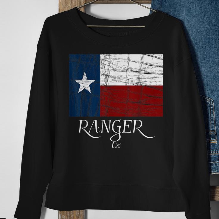 Ranger Tx City State Texas Flag Sweatshirt Gifts for Old Women