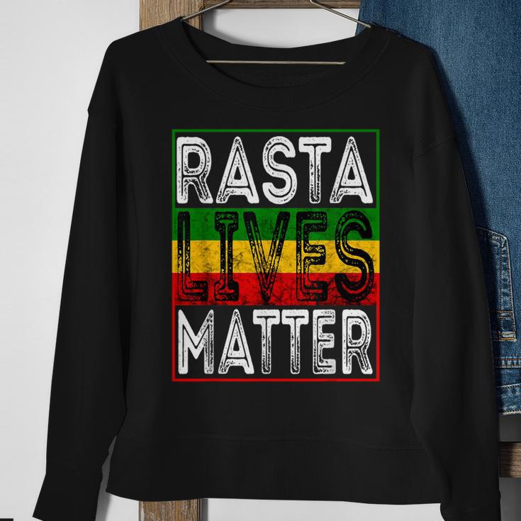 Rasta Lives Matter Reggae Music Rastafari Lover Dreadlock Sweatshirt Gifts for Old Women