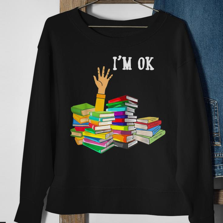 Reading Book Lovers I'm Ok National Book Lovers Day Sweatshirt Gifts for Old Women