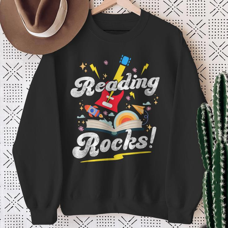 Reading Rocks Quotes For National Reading Month 2024 Sweatshirt Gifts for Old Women