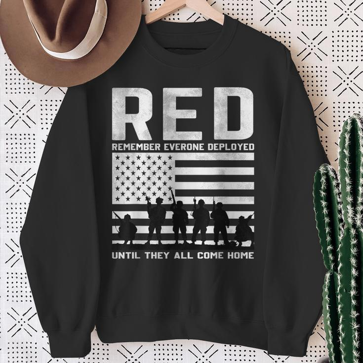 Red Friday Military Us Flag Until They Come Home My Soldier Sweatshirt Gifts for Old Women