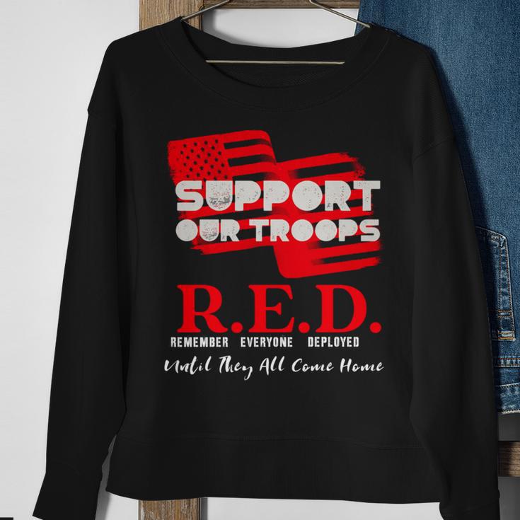 Red Friday Military On Friday We Wear Red Support Our Troops Sweatshirt Gifts for Old Women