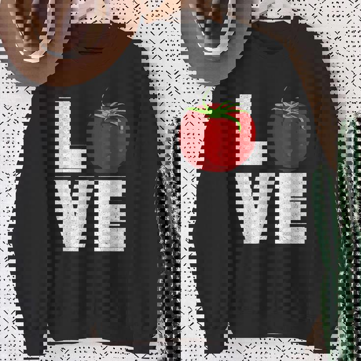 Red Tomato Gardener I Love Gardening I Tomato Sweatshirt Gifts for Old Women