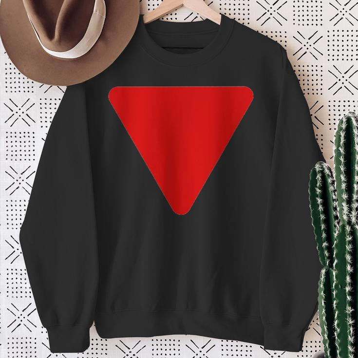 Red Triangle Symbol Of Resistance Free Palestine Gaza Sweatshirt Gifts for Old Women