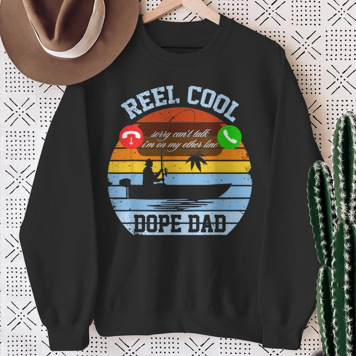 Reel Cool Fishing Dad Classic Black Men'sFather's Sweatshirt Gifts for Old Women