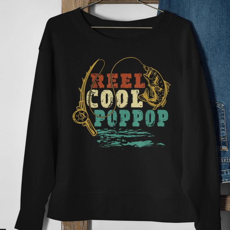 Reel Cool Pop-Pop Vintage Fishing Grandpa Fisherman Sweatshirt Gifts for Old Women