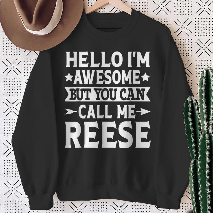 Reese Surname Awesome Call Me Reese Family Last Name Reese Sweatshirt Gifts for Old Women