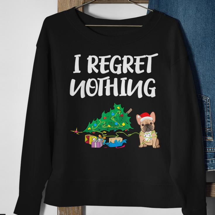 I Regret Nothing Frenchie Christmas French Bulldog Sweatshirt Gifts for Old Women