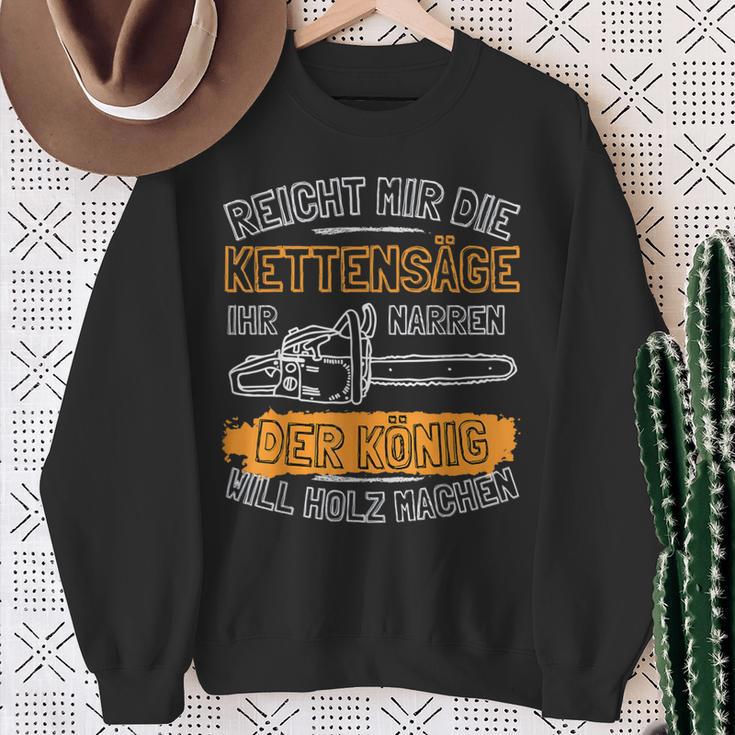 Reicht Mir Die Kettensäge Sweatshirt Geschenke für alte Frauen