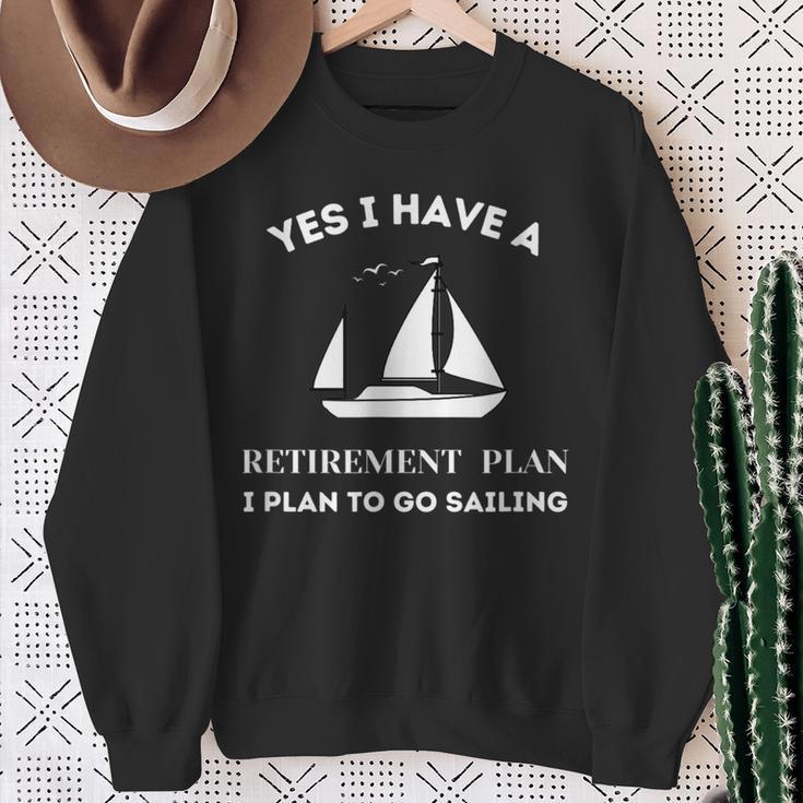 Rente Rentner Segler Segeln Kapitän Segelboot Sweatshirt Geschenke für alte Frauen